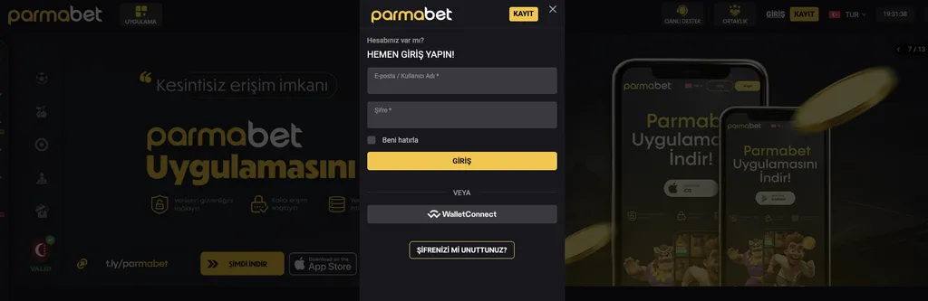 Parmabet Giriş